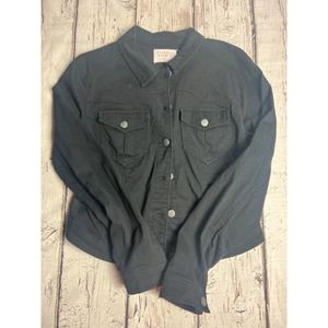 Tinsel Town Jean Black Long Sleeve Shirt sz L